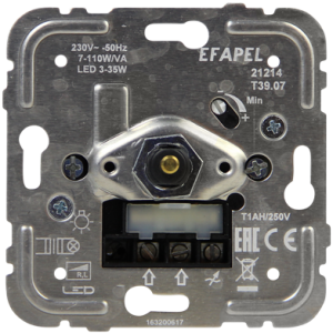 Stmívač otočný pro stmívatelné LED a úsporné žárovky RL 7-110 W/VA