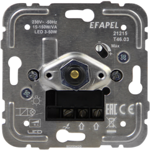 Stmívač otočný pro nízkonapěťové žárovky a stmívatelné LED RC 15-150 W/VA